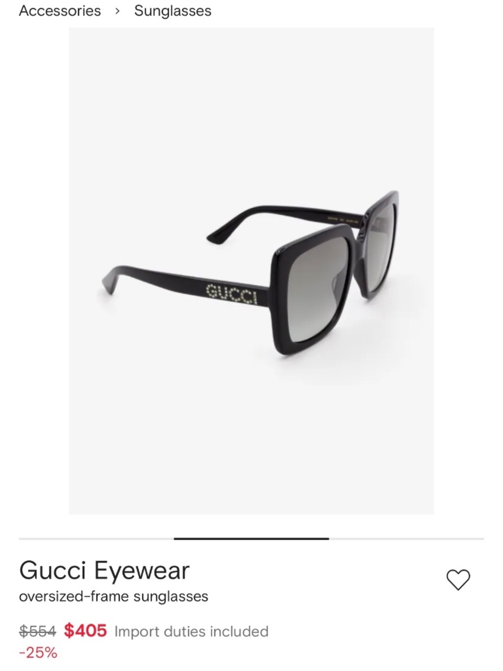 Black Gucci Sunglasses
